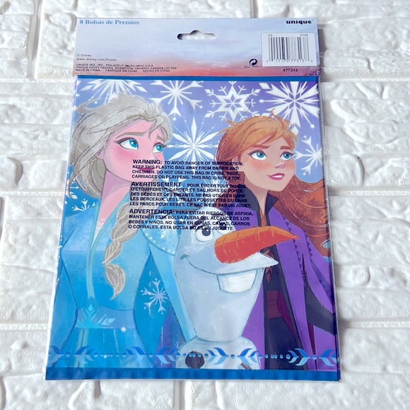 8 pcs Disney Bags Frozen II Bags Loot Bags Favor Bags Treat Bags 7.25"x8.75" In. - Picture 2 of 7